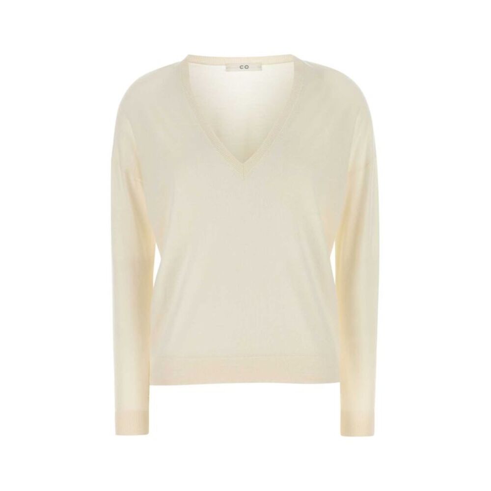 Co Women Ivory Cashmere Sweater